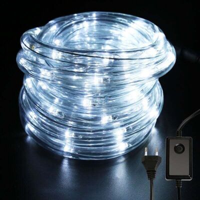 ACKERMAN Guirlande Lumineuse Led Alovze Pour Extérieur, Guirlande Décorative Avec Alimentation, Blanc Froid – 10 M - Publicité ACKERMAN Guirlande Lumineuse Led Alovze Pour Extérieur, Guirlande Décorative Avec Alimentation, Blanc Froid – 10 M - Publicité