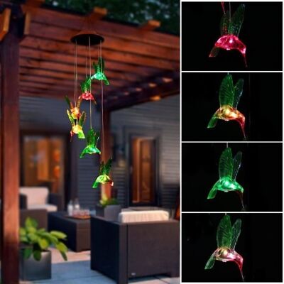 Cellfast Carillon À Vent Solaire Colibris Led Lumière Changeant De Couleur Lampe Solaire Oiseau-mouche Pour Jardin Patio Porch Mobile - Publicité Cellfast Carillon À Vent Solaire Colibris Led Lumière Changeant De Couleur Lampe Solaire Oiseau-mouche Pour Jardin Patio Porch Mobile - Publicité