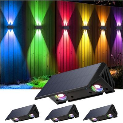 Melissa Applique Solaire Extérieur, Nouvelle Génération 2026 Haut & Bas Applique Murale Solaire Blanc Rgb 1500mah Lampe Solaire Murale Extérieur Ip67 Étanche 4 Articles 100 Lumens Pour Clôture Jardin [classe - Publicité Melissa Applique Solaire Extérieur, Nouvelle Génération 2026 Haut & Bas Applique Murale Solaire Blanc Rgb 1500mah Lampe Solaire Murale Extérieur Ip67 Étanche 4 Articles 100 Lumens Pour Clôture Jardin [classe - Publicité