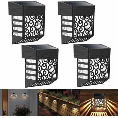 Melissa Lampe Solaire Exterieur Jardin, 4 Pack Lampe De Clôture Solaire Éclairage Mural D'Extérieur Ip54 Étanche Lumière Solaire Extérieure Décorative Pour Terrasse, Chemins Auto Allumage/éteindre,de Debuns - Publicité Melissa Lampe Solaire Exterieur Jardin, 4 Pack Lampe De Clôture Solaire Éclairage Mural D'Extérieur Ip54 Étanche Lumière Solaire Extérieure Décorative Pour Terrasse, Chemins Auto Allumage/éteindre,de Debuns - Publicité