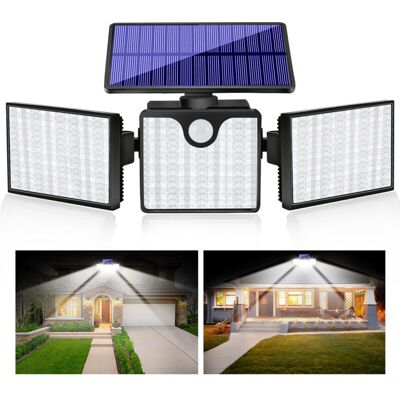 MOXIE Sjlerst Lampe Solaire Extérieur 266 Led Lumière Solaire Extérieure Détecteur De Mouvement, Lampe Solaire Ip65 Eclairage Exterieur Solaire, Led Spot Solaire Pour Jardin, Garage - Publicité MOXIE Sjlerst Lampe Solaire Extérieur 266 Led Lumière Solaire Extérieure Détecteur De Mouvement, Lampe Solaire Ip65 Eclairage Exterieur Solaire, Led Spot Solaire Pour Jardin, Garage - Publicité