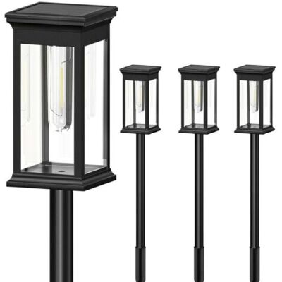 ABYSSE Lampes Solaires Pour Jardin Extérieur, 4 Solaires De Jardin,lampes Solaires De Jardin À Marche/arrêt Automatique,décoration De Jardin Solaire Étanche Ip65 Blanc Chaud Pour Pelouse,patio,cour - Publicité ABYSSE Lampes Solaires Pour Jardin Extérieur, 4 Solaires De Jardin,lampes Solaires De Jardin À Marche/arrêt Automatique,décoration De Jardin Solaire Étanche Ip65 Blanc Chaud Pour Pelouse,patio,cour - Publicité