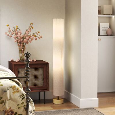 PELTOR Lampadaire Sur Pied De Salon Avec Abat-jour En Lin, Interrupteur À Pied, 2 X Douille E27, 120 Cm, Grislampadaire D'Extérieur - Publicité PELTOR Lampadaire Sur Pied De Salon Avec Abat-jour En Lin, Interrupteur À Pied, 2 X Douille E27, 120 Cm, Grislampadaire D'Extérieur - Publicité