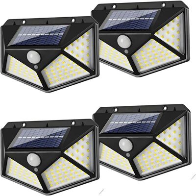 Melissa Lot De 4 Lampes Solaires De Sécurité D'Extérieur Avec Détecteur De Mouvement, 114 Led, 700 Lm, Grand Angle De 270°, Batterie 1200 Mah, Détection De 5 M, Étanchéité Ip65, 3 Modes, Applique - Publicité Melissa Lot De 4 Lampes Solaires De Sécurité D'Extérieur Avec Détecteur De Mouvement, 114 Led, 700 Lm, Grand Angle De 270°, Batterie 1200 Mah, Détection De 5 M, Étanchéité Ip65, 3 Modes, Applique - Publicité