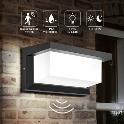 Scotch Odipie – Applique Murale Extérieure Led 18w – 1800 Lumens – Ip65 Étanche – Détecteur De Mouvement – Installation Facile Sur Mur - Publicité Scotch Odipie – Applique Murale Extérieure Led 18w – 1800 Lumens – Ip65 Étanche – Détecteur De Mouvement – Installation Facile Sur Mur - Publicité