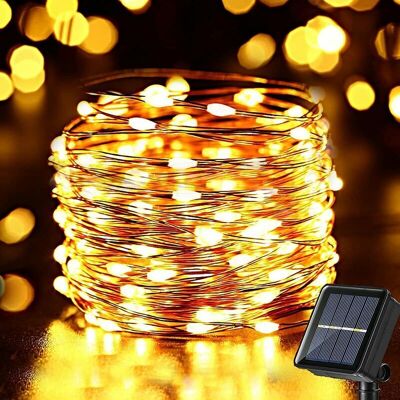 BRINSEA Guirlande Lumineuse Solaire Extérieure, 10m 100 Led Guirlande Lumineuse Solaire En Fil De Cuivre, 8 Modes Guirlande Lumineuse Solaire Imperméable Pour Jardin Patio Balcon Décoration (blanc Chaud) - Publicité BRINSEA Guirlande Lumineuse Solaire Extérieure, 10m 100 Led Guirlande Lumineuse Solaire En Fil De Cuivre, 8 Modes Guirlande Lumineuse Solaire Imperméable Pour Jardin Patio Balcon Décoration (blanc Chaud) - Publicité
