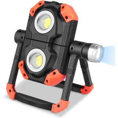 URSUS Projecteur Led Rechargeable Extérieur Lampe De Travail Portative Et Flexible Rotation À 360° Avec Batterie Rechargeable Équipé Avec 5 Modes Lanterne Pour Camping, Chantier, Garage, Atelier [classe Éne - Publicité URSUS Projecteur Led Rechargeable Extérieur Lampe De Travail Portative Et Flexible Rotation À 360° Avec Batterie Rechargeable Équipé Avec 5 Modes Lanterne Pour Camping, Chantier, Garage, Atelier [classe Éne - Publicité