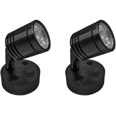 Bunthaus 2 Pièces 12v Led Spot Lampe De Lecture Murale Lampe De Chevet Interrupteur Réglable Camping-car E Cylindrique Flexible Éclairage Intérieur Pour Bateau Camping-car (noir) - Publicité Bunthaus 2 Pièces 12v Led Spot Lampe De Lecture Murale Lampe De Chevet Interrupteur Réglable Camping-car E Cylindrique Flexible Éclairage Intérieur Pour Bateau Camping-car (noir) - Publicité