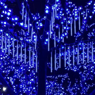 BRAST Ymyny Guirlande Lumineuse Météore Pluie Lumiere, Led Météore Pluie Etanche Extérieur Douche Pluie Feux 30 Cm 8 Tube 192 Leds, Pour Mariage Fête Noël Soirée Maison Arbre Sapin Jardin, Bleu - Publicité BRAST Ymyny Guirlande Lumineuse Météore Pluie Lumiere, Led Météore Pluie Etanche Extérieur Douche Pluie Feux 30 Cm 8 Tube 192 Leds, Pour Mariage Fête Noël Soirée Maison Arbre Sapin Jardin, Bleu - Publicité