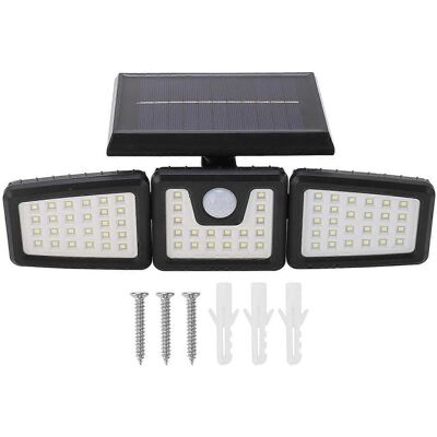 MIXHOME Projecteur Solaire Extérieur Avec Détecteur De Mouvement, 3 Têtes D'Éclairage Orientables, Étanche Ip65, Grand Angle - Publicité MIXHOME Projecteur Solaire Extérieur Avec Détecteur De Mouvement, 3 Têtes D'Éclairage Orientables, Étanche Ip65, Grand Angle - Publicité