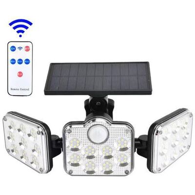 PELTOR Applique Murale Solaire De Jardin Avec 138 Led, Trois Têtes D'Éclairage, Détecteur De Mouvement Pir, Étanche, Angle Réglable – Rapanda - Publicité PELTOR Applique Murale Solaire De Jardin Avec 138 Led, Trois Têtes D'Éclairage, Détecteur De Mouvement Pir, Étanche, Angle Réglable – Rapanda - Publicité