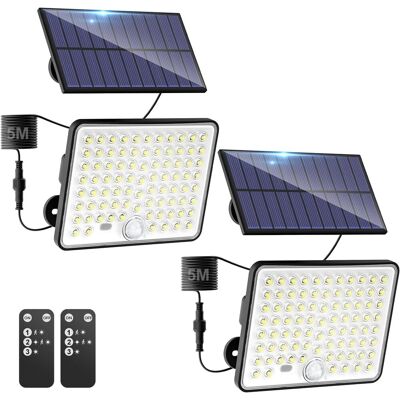 OEM 2 Pièce Lampe Solaire Exterieur Detecteur De Mouvement,led Convex Lenses Projecteur Solaire,3mode 1800mah Lumiere Solaire Exterieuré Tanchéité Ip65 Spot Extérieur Pour Jardin Garage Cour - Publicité OEM 2 Pièce Lampe Solaire Exterieur Detecteur De Mouvement,led Convex Lenses Projecteur Solaire,3mode 1800mah Lumiere Solaire Exterieuré Tanchéité Ip65 Spot Extérieur Pour Jardin Garage Cour - Publicité