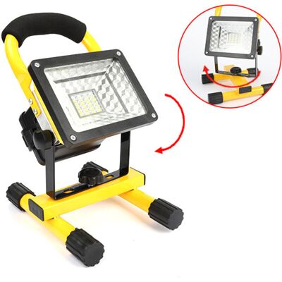 BRAST Spot De Chantier, 30w Led Projecteur Chantier, 1000lm Projecteur Led Rechargeable 6000k Blanc Froid, Ip65 Eclairage Chantier, Lampe Portable Pour Bricolage Réparation Camping Pêche - Publicité BRAST Spot De Chantier, 30w Led Projecteur Chantier, 1000lm Projecteur Led Rechargeable 6000k Blanc Froid, Ip65 Eclairage Chantier, Lampe Portable Pour Bricolage Réparation Camping Pêche - Publicité