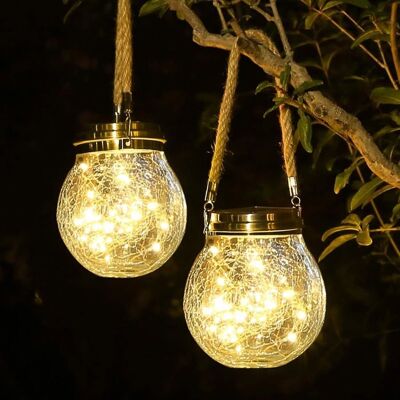 Cellfast Lampes Solaires D'Extérieur 2 Pcs, Lanterne D'Extérieur À 20 Led, Décoration De Jardin Étanche, Éclairage De Cour, Lumière Chaude - Publicité Cellfast Lampes Solaires D'Extérieur 2 Pcs, Lanterne D'Extérieur À 20 Led, Décoration De Jardin Étanche, Éclairage De Cour, Lumière Chaude - Publicité