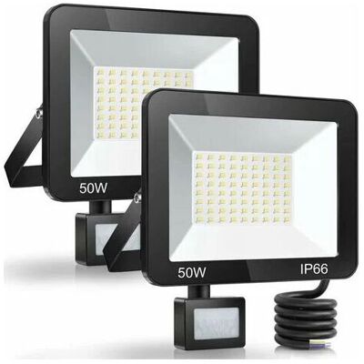 Vision Tigrezy-50w Projecteur Led Exterieur Detecteur De Mouvement 2 Pièce-5000lm 6000k Blanc Froid Eclairage Exterieur - Publicité Vision Tigrezy-50w Projecteur Led Exterieur Detecteur De Mouvement 2 Pièce-5000lm 6000k Blanc Froid Eclairage Exterieur - Publicité