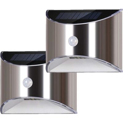 Vision Applique Murale Solaire Led Pour Jardin, Terrasse, Allée, Clôture, Escaliers, Éclairage Extérieur Étanche En Acier Inoxydable Avec Détecteur De Mouvement, Blanc Froid - Publicité Vision Applique Murale Solaire Led Pour Jardin, Terrasse, Allée, Clôture, Escaliers, Éclairage Extérieur Étanche En Acier Inoxydable Avec Détecteur De Mouvement, Blanc Froid - Publicité