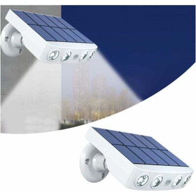 Melissa Projecteur Solaire Extérieur Avec Détecteur De Mouvement - Étanche - Led Pour Jardin, Allée, Rue (blanc, Lumière Blanche) - Publicité Melissa Projecteur Solaire Extérieur Avec Détecteur De Mouvement - Étanche - Led Pour Jardin, Allée, Rue (blanc, Lumière Blanche) - Publicité
