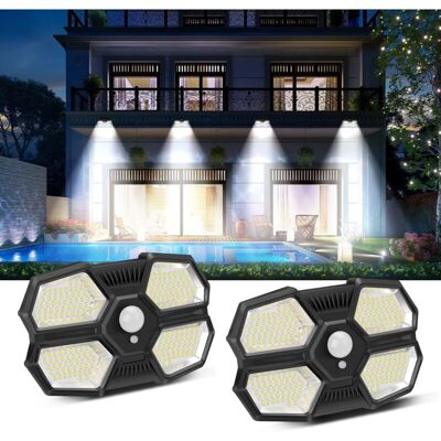 MOXIE Lampe Solaire Extérieur, Projecteur Led Exterieur Detecteur De Mouvement 180 Led, Lampe Solaire 3 Modes Avec Détecteur De Mouvement Ip65 Étanche Pour Garage Jardin Clôture - 2pcs - Publicité MOXIE Lampe Solaire Extérieur, Projecteur Led Exterieur Detecteur De Mouvement 180 Led, Lampe Solaire 3 Modes Avec Détecteur De Mouvement Ip65 Étanche Pour Garage Jardin Clôture - 2pcs - Publicité