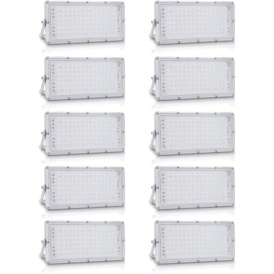 OEM 10 Pièces 100w Projecteur Exterieur Led 10000lm 6500k Blanc Froid Lampe Extérieur Led De Sécurité Imperméable Ip65 Spot Led Extérieur Idéal Pour Jardin Garage Couloir Terrasse Eclairage - Publicité OEM 10 Pièces 100w Projecteur Exterieur Led 10000lm 6500k Blanc Froid Lampe Extérieur Led De Sécurité Imperméable Ip65 Spot Led Extérieur Idéal Pour Jardin Garage Couloir Terrasse Eclairage - Publicité