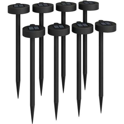 PELTOR Set De 8 Projecteurs Solaires D’extérieur – Led 3000k, Ip44 – Hauteur 46 Cm – Noir - Publicité PELTOR Set De 8 Projecteurs Solaires D’extérieur – Led 3000k, Ip44 – Hauteur 46 Cm – Noir - Publicité