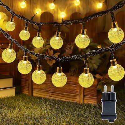 BALTERLEY Guirlande Lumineuse Extérieure Cristaux Boules 20m 200 Led Globe Guirlande Lumineuse Intérieure 8 Modes Étanche Ip44 Guirlande Lumineuse Électrique Avec Minuteur Pour Chambre Jardin Balcon - Publicité BALTERLEY Guirlande Lumineuse Extérieure Cristaux Boules 20m 200 Led Globe Guirlande Lumineuse Intérieure 8 Modes Étanche Ip44 Guirlande Lumineuse Électrique Avec Minuteur Pour Chambre Jardin Balcon - Publicité