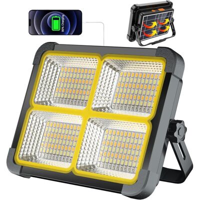 Melissa Projecteur Led Rechargeable 288 Led/3 000 W/panneau Solaire/4 Modes D'Éclairage/batterie Externe 12 000 Mah/absorption Magnétique, Idéal Pour Le Camping, Le Travail, La Pêche, Noir, Couleur : Vert Fon - Publicité Melissa Projecteur Led Rechargeable 288 Led/3 000 W/panneau Solaire/4 Modes D'Éclairage/batterie Externe 12 000 Mah/absorption Magnétique, Idéal Pour Le Camping, Le Travail, La Pêche, Noir, Couleur : Vert Fon - Publicité