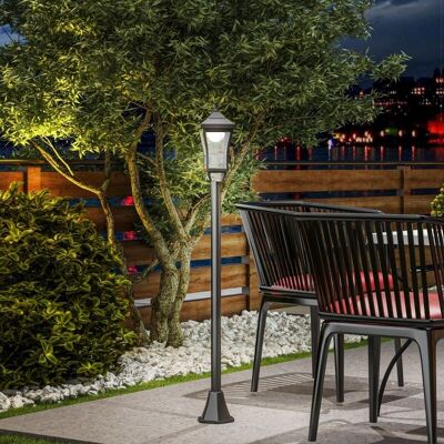 PELTOR Lanterne De Jardin Solaire 127 Cm Avec Led Blanc Froid, Ip44 Étanche Et Capteur De Lumière Automatique, Éclairage Extérieur Moderne Pour Allée, Terrasse Et Jardin - Publicité PELTOR Lanterne De Jardin Solaire 127 Cm Avec Led Blanc Froid, Ip44 Étanche Et Capteur De Lumière Automatique, Éclairage Extérieur Moderne Pour Allée, Terrasse Et Jardin - Publicité