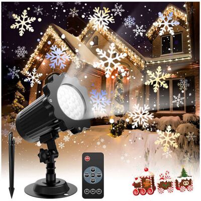 ABYSSE Projecteur Flocon De Neige Led Ip65 – Lumière Blanche 8000-15000k – Distance De Projection 3-20m – Décoration Intérieure Et Extérieure - Publicité ABYSSE Projecteur Flocon De Neige Led Ip65 – Lumière Blanche 8000-15000k – Distance De Projection 3-20m – Décoration Intérieure Et Extérieure - Publicité
