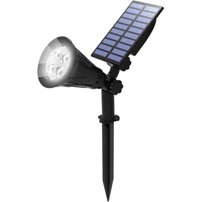 MOXIE Aougo Projecteur Solaire Extérieur Étanche Ip65 4 Led 6000k Blanc Froid Angle Réglable 180° Installation Murale Ou Au Sol - Publicité MOXIE Aougo Projecteur Solaire Extérieur Étanche Ip65 4 Led 6000k Blanc Froid Angle Réglable 180° Installation Murale Ou Au Sol - Publicité