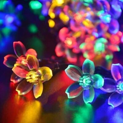 Cellfast Guirlande Lumineuse Solaire D'Extérieur 7m 50 Led Coloré, Guirlande Étanche Fleurs De Cerisier Forme, 8 Modes Lumière De Jardin - Publicité Cellfast Guirlande Lumineuse Solaire D'Extérieur 7m 50 Led Coloré, Guirlande Étanche Fleurs De Cerisier Forme, 8 Modes Lumière De Jardin - Publicité