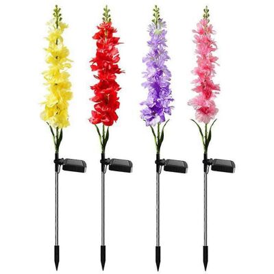 FLAMMKRAFT Lampe Solaire De Jardin Led Extérieure En Forme De Jacinthe, Éclairage Décoratif Pour Allées Et Chemins. Publicité FLAMMKRAFT Lampe Solaire De Jardin Led Extérieure En Forme De Jacinthe, Éclairage Décoratif Pour Allées Et Chemins. Publicité