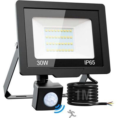BRAST 30w Projecteur Led Exterieur Detecteur De Mouvement, 6500k/3000lm Étanche Spot Led Extérieur, Eclairage Exterieur Pour Patio Jardin Garage Cour Entrepôt Blanc Froid - Publicité BRAST 30w Projecteur Led Exterieur Detecteur De Mouvement, 6500k/3000lm Étanche Spot Led Extérieur, Eclairage Exterieur Pour Patio Jardin Garage Cour Entrepôt Blanc Froid - Publicité