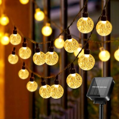 MOXIE Aougo – Guirlande Lumineuse Solaire 30 Led Cristal 6,5 M – 8 Modes D'Éclairage – Ip65 – Pour Jardin, Terrasse, Mariage, Fête - Solaire-30 - Publicité MOXIE Aougo – Guirlande Lumineuse Solaire 30 Led Cristal 6,5 M – 8 Modes D'Éclairage – Ip65 – Pour Jardin, Terrasse, Mariage, Fête - Solaire-30 - Publicité
