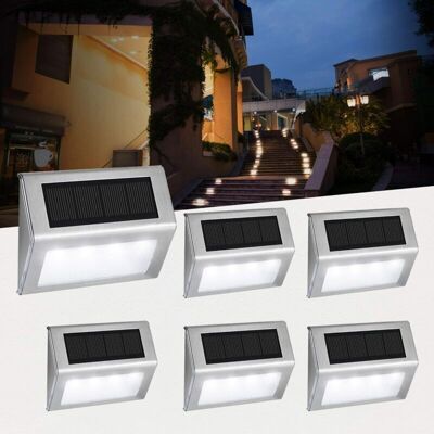 Scotch Lampes Solaires Jardin Solaire 4 Led Éclairage D'Escalier Éclairage Extérieur Appliques Murales Éclairage De Chemin Avec Capteur De Lumière, Étanche Pour Escaliers Extérieurs Clôture - Publicité Scotch Lampes Solaires Jardin Solaire 4 Led Éclairage D'Escalier Éclairage Extérieur Appliques Murales Éclairage De Chemin Avec Capteur De Lumière, Étanche Pour Escaliers Extérieurs Clôture - Publicité