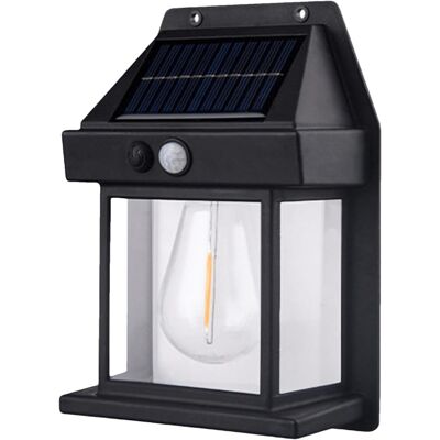 OEM Applique Murale Solaire En Tungstène Lampe Murale Solaire Extérieure Avec Capteur De Mouvement - Lanterne Murale Rétro Étanche Ip65 Led Pour Éclairage Extérieur - Publicité OEM Applique Murale Solaire En Tungstène Lampe Murale Solaire Extérieure Avec Capteur De Mouvement - Lanterne Murale Rétro Étanche Ip65 Led Pour Éclairage Extérieur - Publicité
