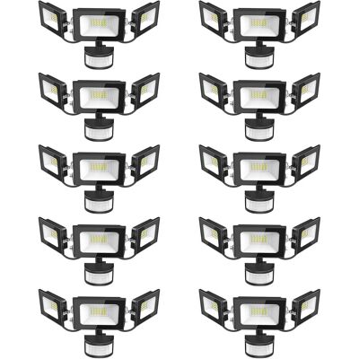 OEM Projecteur Led Détecteur De Movement - 50w 5000lm Ultra Lumineux 3 Tête Spot Led Extérieur, Ip65 Etanche Éclairage De Sécurité Extérieur Pir Pour Cour Porche Jardin Garage, 10 Pack - Publicité OEM Projecteur Led Détecteur De Movement - 50w 5000lm Ultra Lumineux 3 Tête Spot Led Extérieur, Ip65 Etanche Éclairage De Sécurité Extérieur Pir Pour Cour Porche Jardin Garage, 10 Pack - Publicité