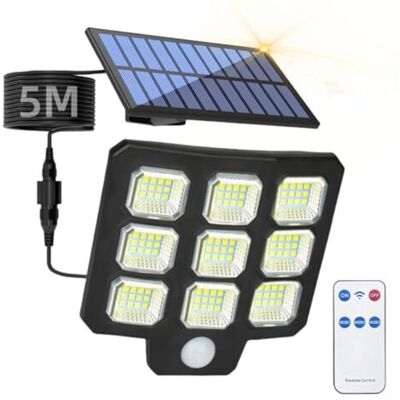 Scotch Lampes Solaires D'Extérieur Avec Détecteur De Mouvement, Projecteurs Led Solaires Avec Télécommande, Lampe Solaire D'Extérieur Étanche Ip65, Lampe Solaire D'Extérieur À Panneau Divisé Avec Câble De 3 - Publicité Scotch Lampes Solaires D'Extérieur Avec Détecteur De Mouvement, Projecteurs Led Solaires Avec Télécommande, Lampe Solaire D'Extérieur Étanche Ip65, Lampe Solaire D'Extérieur À Panneau Divisé Avec Câble De 3 - Publicité