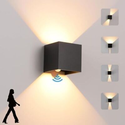 SANS MARQUE Applique Murale Led 6 W Pour Intérieur/extérieur Avec Détecteur De Mouvement, Applique Murale Moderne Blanc Chaud 3000 K, Appliques Murales Étanches Ip65 Avec Angle De Faisceau Réglable, Noi - Publicité SANS MARQUE Applique Murale Led 6 W Pour Intérieur/extérieur Avec Détecteur De Mouvement, Applique Murale Moderne Blanc Chaud 3000 K, Appliques Murales Étanches Ip65 Avec Angle De Faisceau Réglable, Noi - Publicité