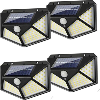 OEM Lot De 4 Lampes Solaires De Sécurité D'Extérieur Avec Détecteur De Mouvement, 114 Led, 700 Lm, Grand Angle De 270°, Batterie 1200 Mah, Détection De 5 M, Étanchéité Ip65, Applique - Publicité OEM Lot De 4 Lampes Solaires De Sécurité D'Extérieur Avec Détecteur De Mouvement, 114 Led, 700 Lm, Grand Angle De 270°, Batterie 1200 Mah, Détection De 5 M, Étanchéité Ip65, Applique - Publicité