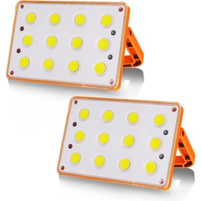 MOXIE 2 Packs 60w Projecteur Led Rechargeable 120 Cob 4 Modes Lampe Rechargeable Solaire Projecteur Led Chantier Lampe De Travail Étanche Spot Led Rechargeable, Lumière D'Urgence, Pour Camping, Bricolage - Publicité MOXIE 2 Packs 60w Projecteur Led Rechargeable 120 Cob 4 Modes Lampe Rechargeable Solaire Projecteur Led Chantier Lampe De Travail Étanche Spot Led Rechargeable, Lumière D'Urgence, Pour Camping, Bricolage - Publicité