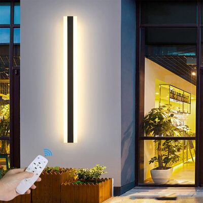 NONAME Applique Murale Led Extérieure Pour Terrasse (40 Cm, Lumière Chaude) — Luminaire Mural Moderne Pour Intérieur — Long Bandeau Lumineux En Acrylique Noir — Convient Pour Les Terrasses, Les Salons Et Les - Publicité NONAME Applique Murale Led Extérieure Pour Terrasse (40 Cm, Lumière Chaude) — Luminaire Mural Moderne Pour Intérieur — Long Bandeau Lumineux En Acrylique Noir — Convient Pour Les Terrasses, Les Salons Et Les - Publicité