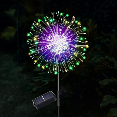 Scotch Aiperq Feux D'Artifice Solaires 120 Led Lumières Solaires Sur Piquet De Jardin, 8 Modes Lumières Solaires Starburst Lumières Extérieures Étanches Pour Allées Solaires (multicolore) - Publicité Scotch Aiperq Feux D'Artifice Solaires 120 Led Lumières Solaires Sur Piquet De Jardin, 8 Modes Lumières Solaires Starburst Lumières Extérieures Étanches Pour Allées Solaires (multicolore) - Publicité