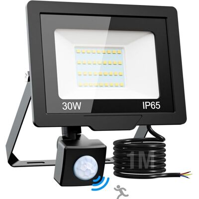 Melissa 30w Projecteur Led Exterieur Detecteur De Mouvement, 6500k/3000lm Étanche Spot Led Extérieur, Eclairage Exterieur Pour Patio Jardin Garage Cour Entrepôt Blanc Froid - Publicité Melissa 30w Projecteur Led Exterieur Detecteur De Mouvement, 6500k/3000lm Étanche Spot Led Extérieur, Eclairage Exterieur Pour Patio Jardin Garage Cour Entrepôt Blanc Froid - Publicité