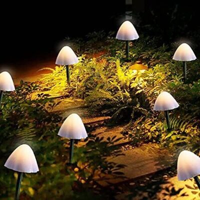 Melissa Solar Lights Outdoor Garden, 12 Pack Led Champignon Forme Pathway Lights Solar Powered Fairy String Lights Extérieur Imperméable Paysage Stake Lights Décoration - Publicité Melissa Solar Lights Outdoor Garden, 12 Pack Led Champignon Forme Pathway Lights Solar Powered Fairy String Lights Extérieur Imperméable Paysage Stake Lights Décoration - Publicité