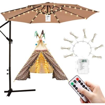 ABYSSE Guirlande Lumineuse D'Extérieur 104 Led – Télécommande 8 Modes – Longueur 130 Cm – Ip67 Étanche Pour Parasol Et Camping - Publicité ABYSSE Guirlande Lumineuse D'Extérieur 104 Led – Télécommande 8 Modes – Longueur 130 Cm – Ip67 Étanche Pour Parasol Et Camping - Publicité