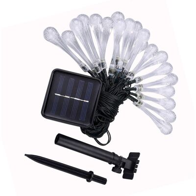 HEAT Guirlande Lumineuse Solaire 50 Led Ip65 Étanche, Multicolore, En Forme De Goutte D'Eau, Avec 8 Modes D'Éclairage Pour Extérieur, 7 M - Publicité HEAT Guirlande Lumineuse Solaire 50 Led Ip65 Étanche, Multicolore, En Forme De Goutte D'Eau, Avec 8 Modes D'Éclairage Pour Extérieur, 7 M - Publicité