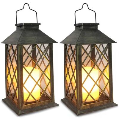 Scotch Lanterne Solaire Exterieur 2 Pièces Lampe Solaire Avec Bougie Vacillante, Lampe De Table Solaire Étanche Suspension Solaire Exterieur A Poser Pour Balcon Jardin Terrasse Deco - Bronze - Publicité Scotch Lanterne Solaire Exterieur 2 Pièces Lampe Solaire Avec Bougie Vacillante, Lampe De Table Solaire Étanche Suspension Solaire Exterieur A Poser Pour Balcon Jardin Terrasse Deco - Bronze - Publicité