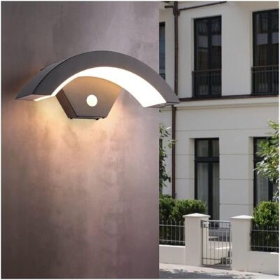 PELTOR Applique Murale Extérieure Solaire À Led, Arche Moderne, Résistante Aux Intempéries, Capteur De Mouvement Pir, Lampe Murale Extérieure Pour Porche, Jardins, Allées, Porte D'Entrée, Cour, Garage - Publicité PELTOR Applique Murale Extérieure Solaire À Led, Arche Moderne, Résistante Aux Intempéries, Capteur De Mouvement Pir, Lampe Murale Extérieure Pour Porche, Jardins, Allées, Porte D'Entrée, Cour, Garage - Publicité