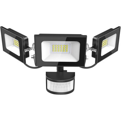 OEM Projecteur Led Détecteur De Movement - 50w 5000lm Ultra Lumineux 3 Tête Spot Led Extérieur, Ip65 Etanche Éclairage De Sécurité Extérieur Pir Pour Cour Porche Jardin Garage - Publicité OEM Projecteur Led Détecteur De Movement - 50w 5000lm Ultra Lumineux 3 Tête Spot Led Extérieur, Ip65 Etanche Éclairage De Sécurité Extérieur Pir Pour Cour Porche Jardin Garage - Publicité