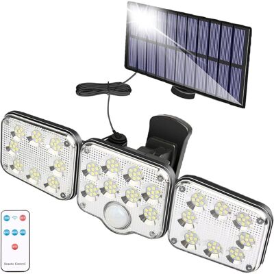 BRAST Ymyny Lampe Solaire D'Extérieur Avec Détecteur De Mouvement 130 Led, Lampe Solaire De Jardin 1300 Lumens, Lampe Solaire Avec Câble De 5 M, Spot Mural Led Avec Télécommande, Étanche Ip65 - Publicité BRAST Ymyny Lampe Solaire D'Extérieur Avec Détecteur De Mouvement 130 Led, Lampe Solaire De Jardin 1300 Lumens, Lampe Solaire Avec Câble De 5 M, Spot Mural Led Avec Télécommande, Étanche Ip65 - Publicité